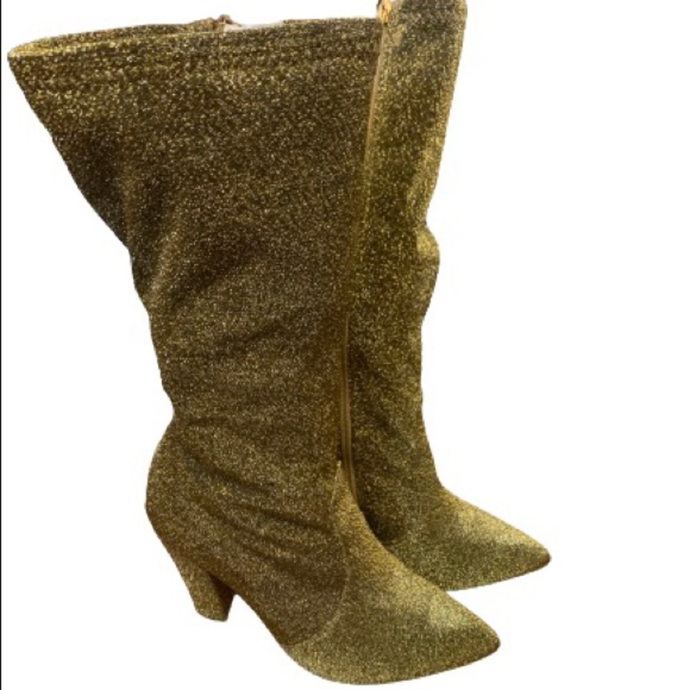 Gold sparkle boot